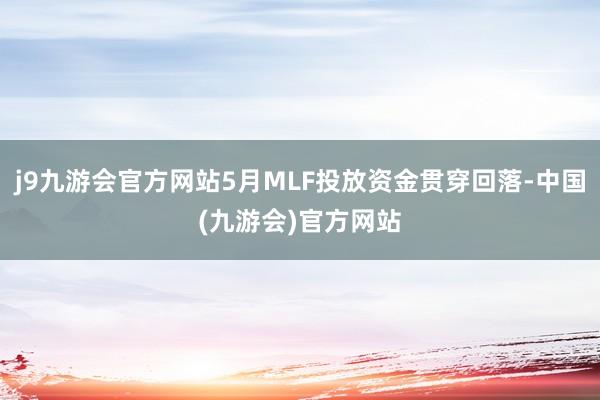 j9九游会官方网站5月MLF投放资金贯穿回落-中国(九游会)官方网站