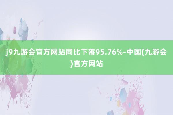 j9九游会官方网站同比下落95.76%-中国(九游会)官方网站