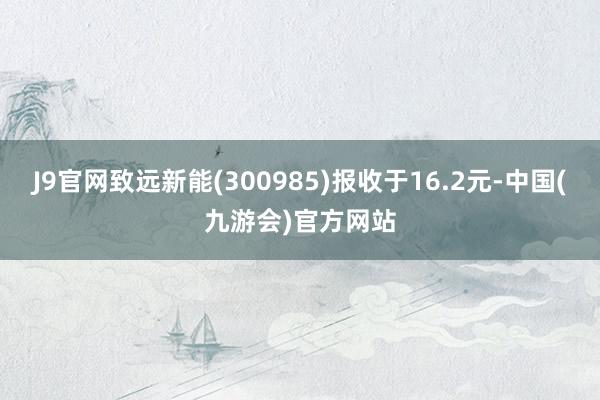 J9官网致远新能(300985)报收于16.2元-中国(九游会)官方网站