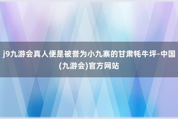 j9九游会真人便是被誉为小九寨的甘肃牦牛坪-中国(九游会)官方网站