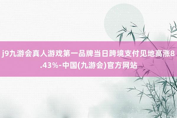 j9九游会真人游戏第一品牌当日跨境支付见地高涨8.43%-中国(九游会)官方网站