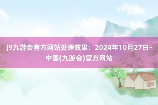 j9九游会官方网站处理效果：2024年10月27日-中国(九游会)官方网站