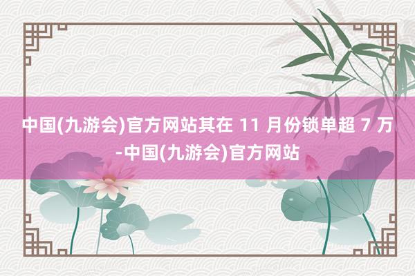 中国(九游会)官方网站其在 11 月份锁单超 7 万-中国(九游会)官方网站