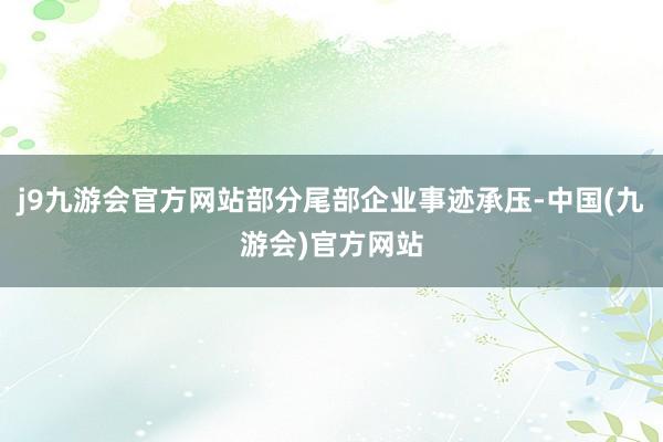 j9九游会官方网站部分尾部企业事迹承压-中国(九游会)官方网站